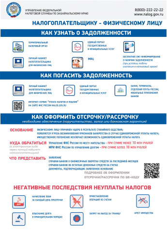 УФНС напоминает забайкальцам о необходимости погашения задолженности по налогам