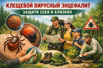 РОСПОТРЕБНАДЗОР ИНФОРМИРУЕТ:«Клещевой вирусный энцефалит – защити себя и близких»